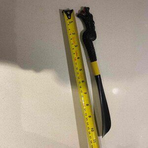 Vintage Made In Japan Black Dragon Head Shoe Horn